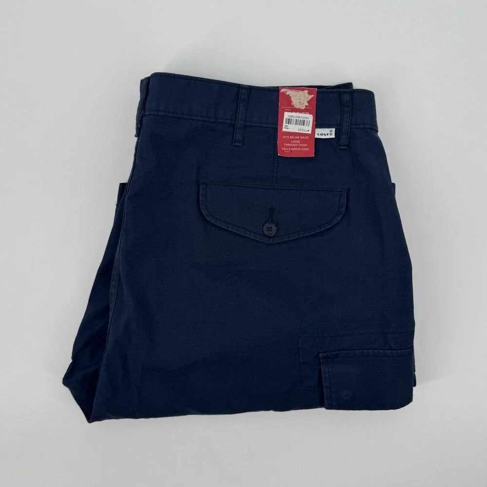 Levi's Cargo Shorts Mens 40 Blue Ripstop Utility Tactical Hiking Work Outdoor